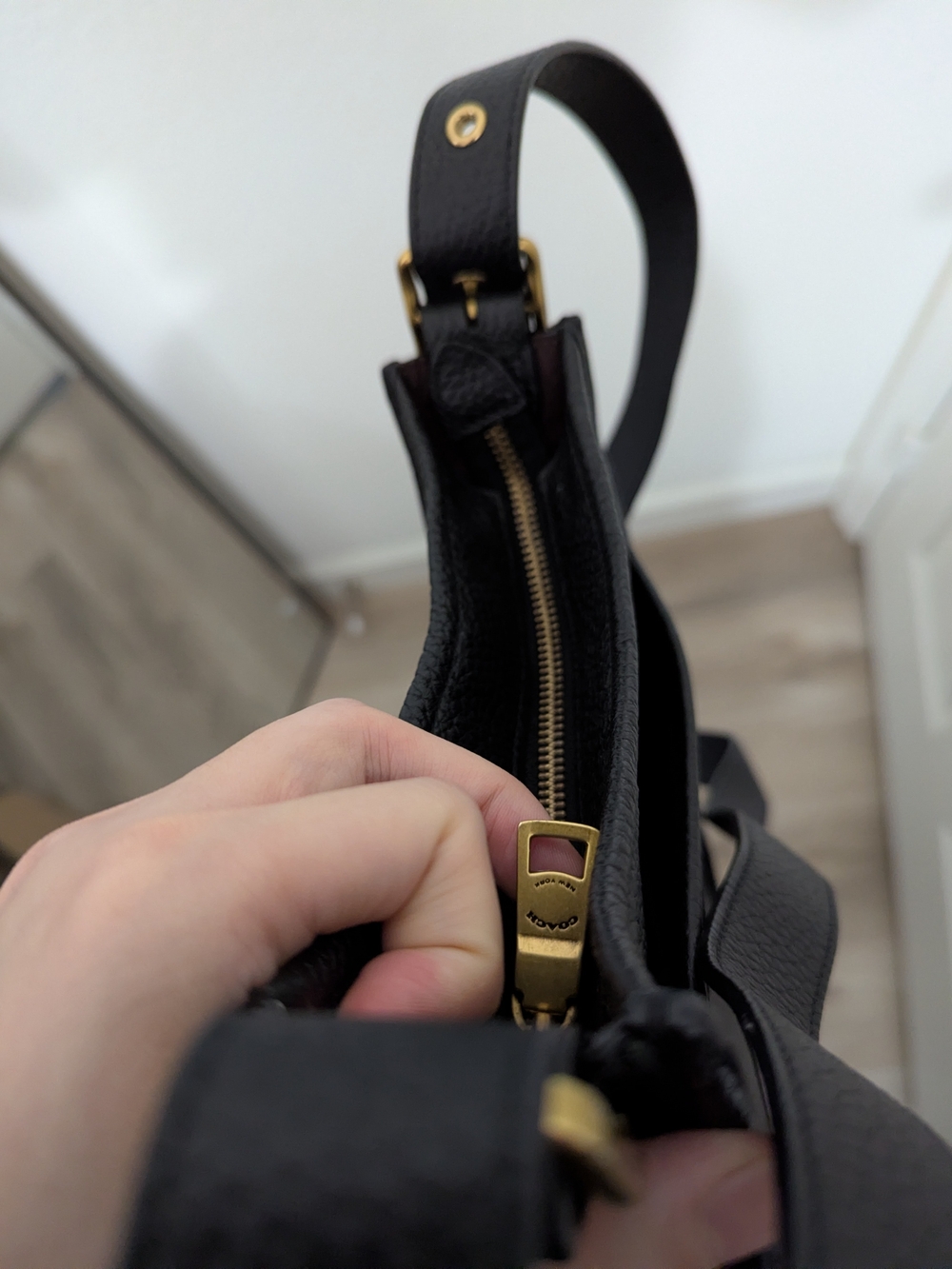 Coach 1941 Emery Crossbody 21 Black Pebble Leather Bag 89125 Brass EOC - Picture 5 of 10